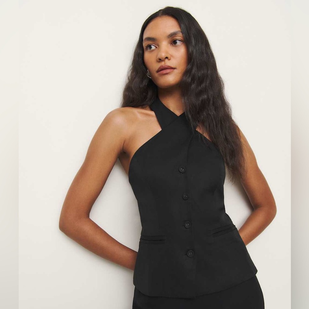 Reformation Tate Top Black - Size 2